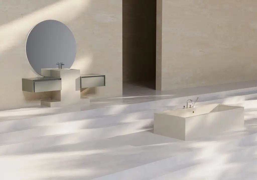 Come trasformare il bagno in un'oasi di benessere con Solid Surface - set BIANCO - 1
