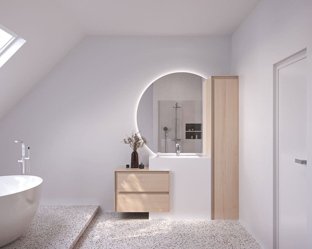 L’Eleganza del Made in Italy nei Bagni di Lusso SetBianco